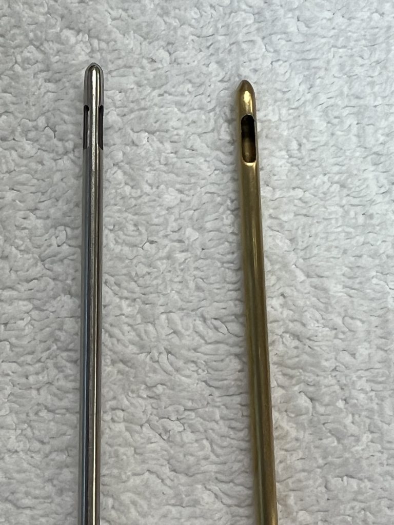 Various liposuction cannulas, multiple-hole and single hole